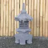  Product image 5 of the product “Japanese style Garden Lantern, made from Andesit Stone. Multipart. 60 cm Height, Roof is 26 cm width. ”